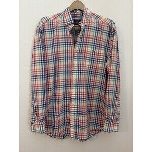 Vineyard Vines Shirt Men's L  Button Down Plaid Long Sleeve Classic Fit Tucker